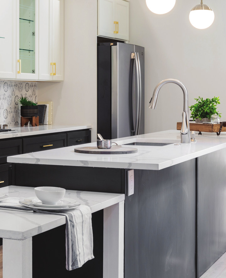 Sink island and cabinet panels